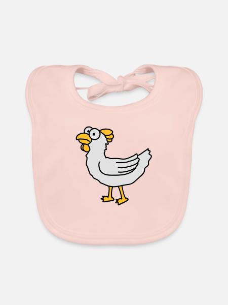 chicken - Baby Bio-Lätzchen - Rose - Vorne