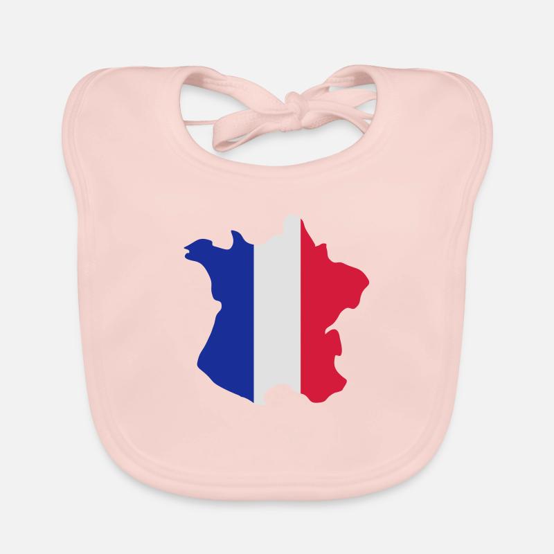 france_map - Bavoir bio Bébé - rose