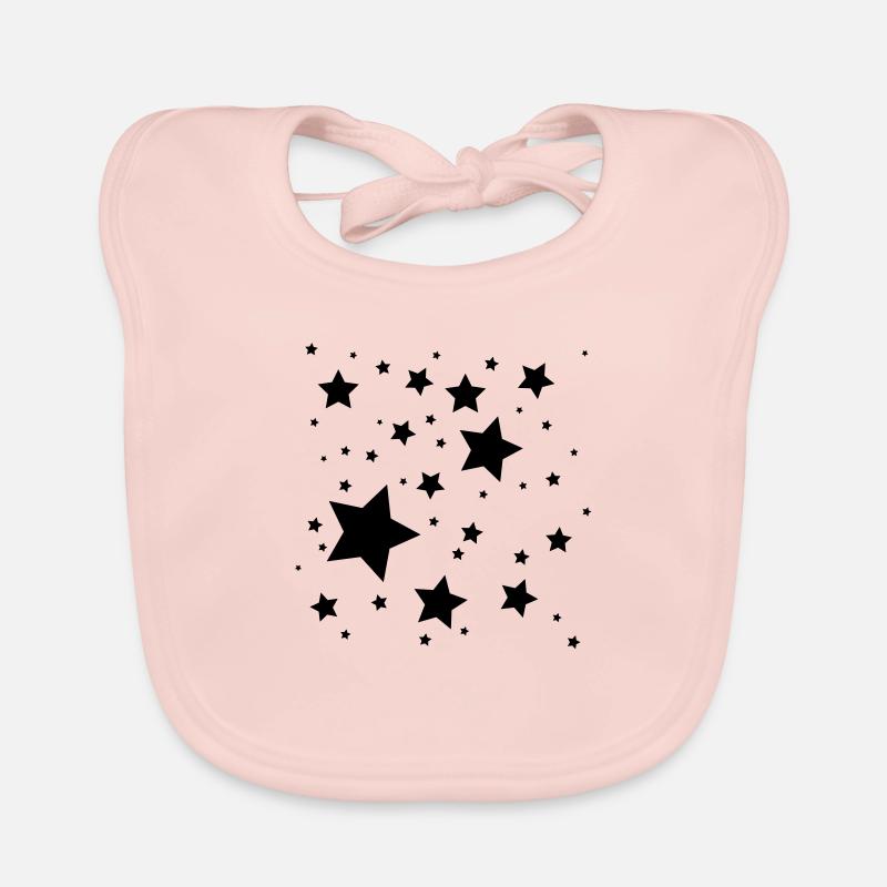 Etoiles - Bavoir bio Bébé - rose