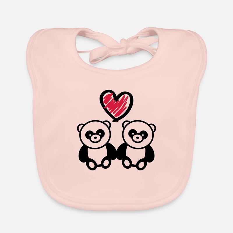 panda_love_r2 Baby Bio-Lätzchen