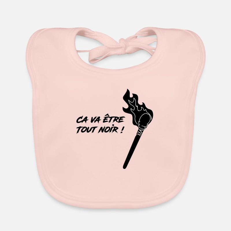 es wird alles schwarz sein Baby Bio-Lätzchen