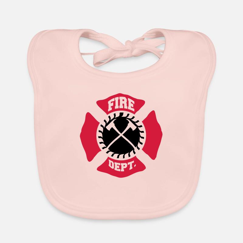 Fire Brigade logo symbol design Organic Baby Bibs