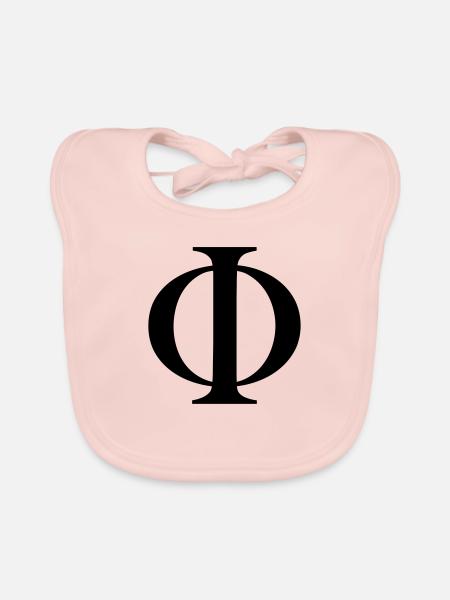 phi - Bavoir bio Bébé - rose - Devant