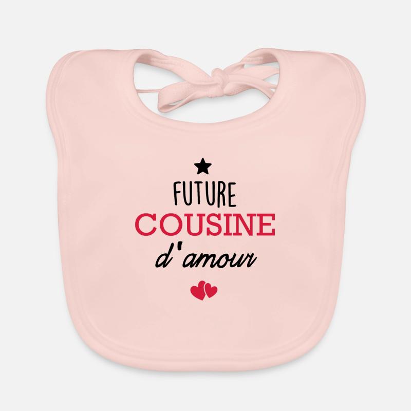 future cousine d'amour - Bavoir bio Bébé - rose