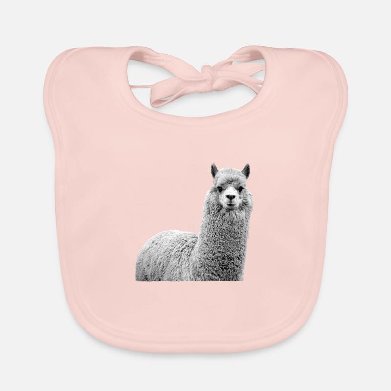 alpaca - Organic Baby Bibs - rose