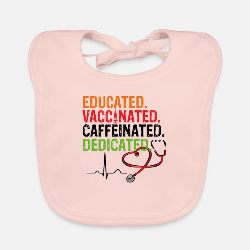 Educated Vaccinated Caffeinated Dedicated Impfung Baby Bio-Lätzchen