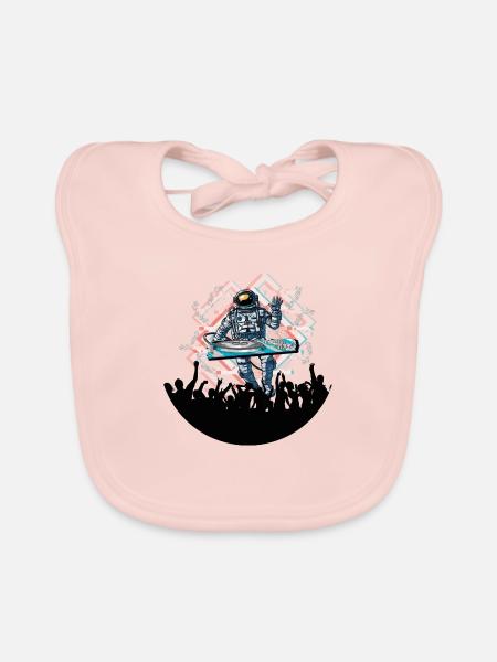 Dj - Organic Baby Bibs - rose - Front