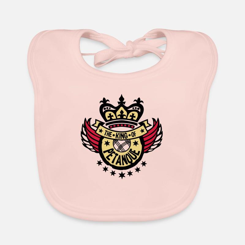 king roi petanque sport logo aile tampon Bavoir bio Bébé