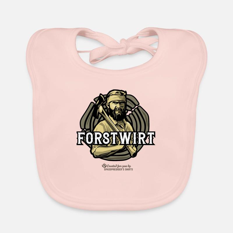 Forstwirt mit Axt, Bart und Bandana Baby Bio-Lätzchen