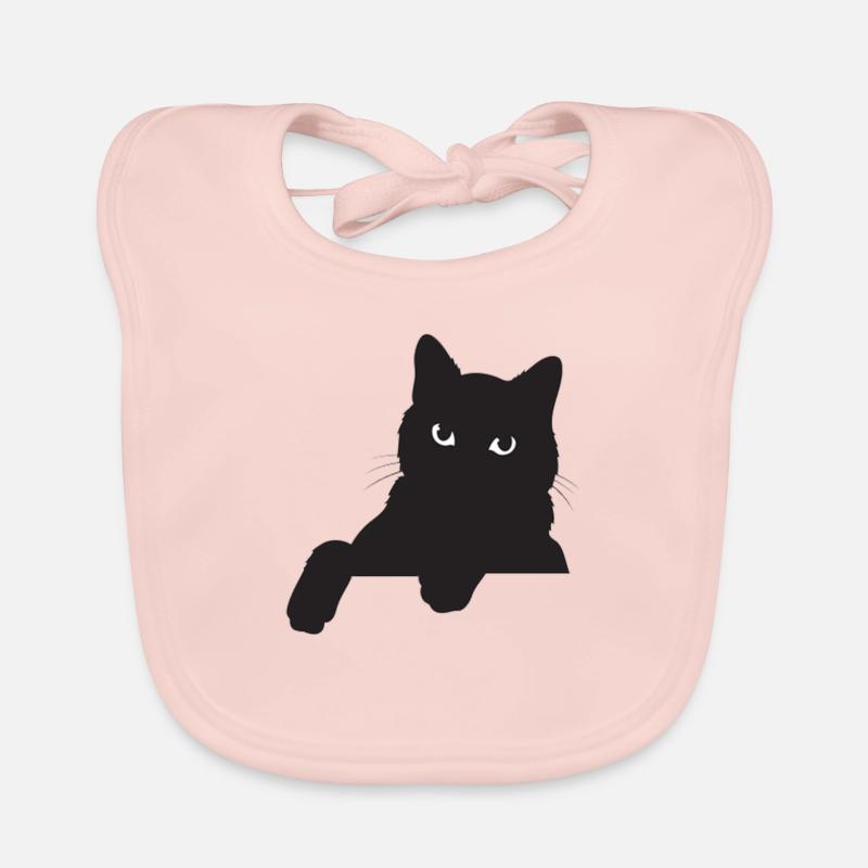 Drôle de chat noir Bavoir bio Bébé