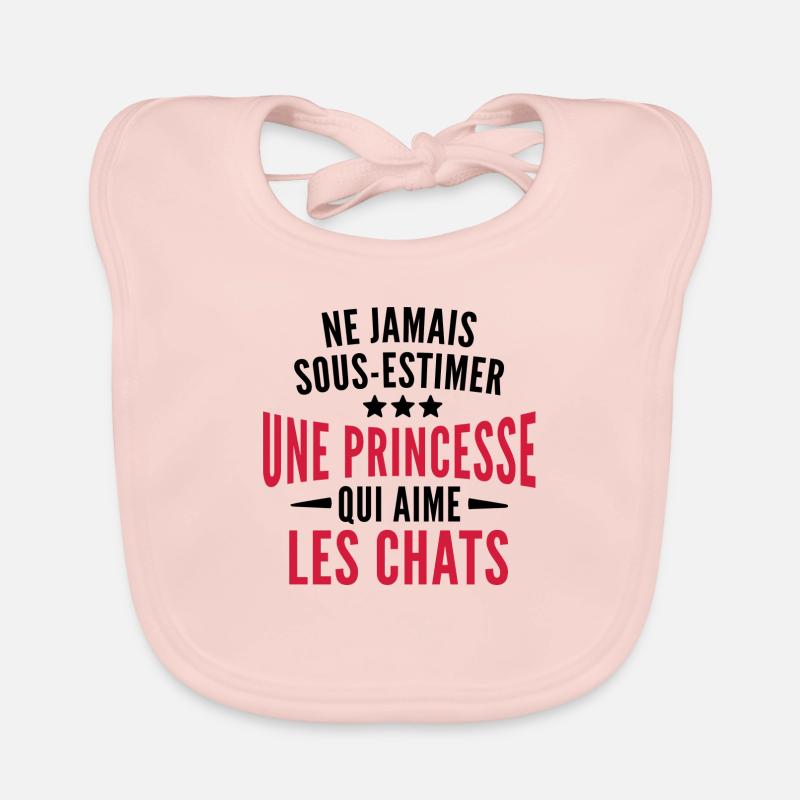une princesse qui aime les chats Bavoir bio Bébé