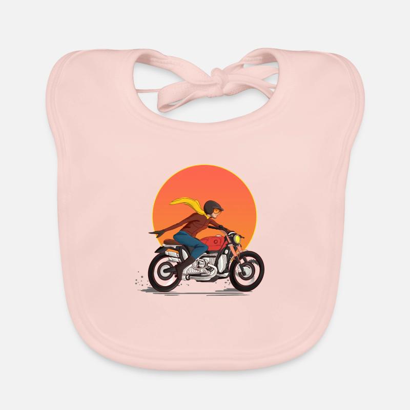 Moto - Bavoir bio Bébé - rose