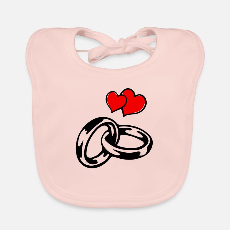 eheringe hearts Baby Bio-Lätzchen