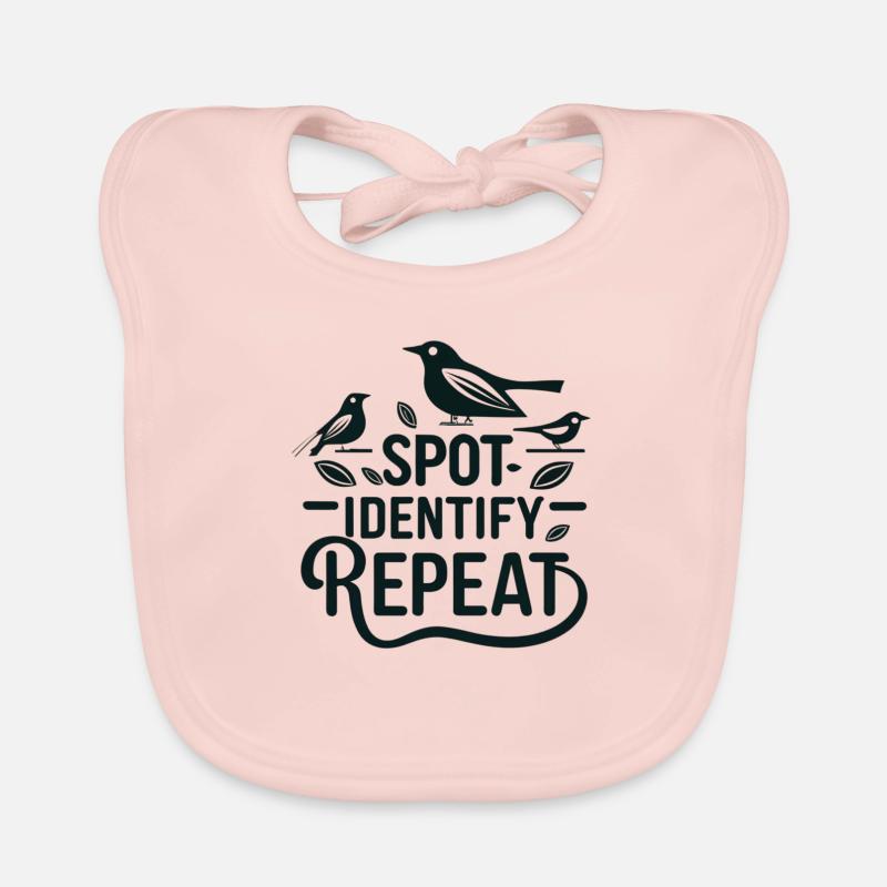 "repérer, identifier, répéter" slogan simple Bavoir bio Bébé