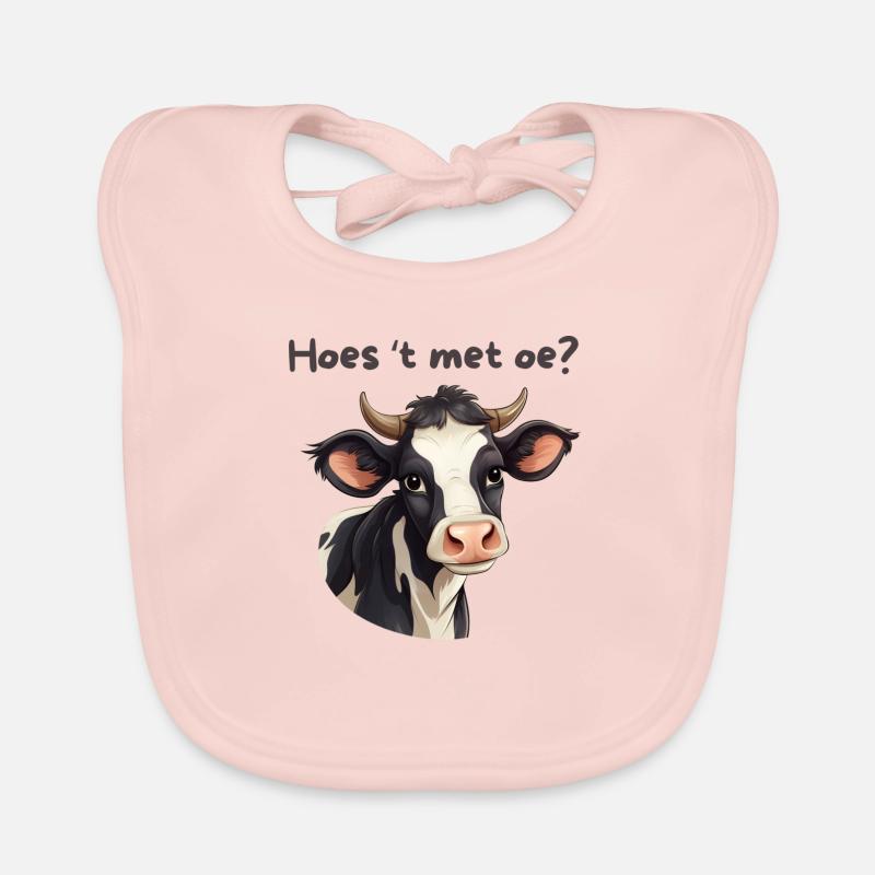Vache, Chemises en dialecte anversois Bavoir bio Bébé
