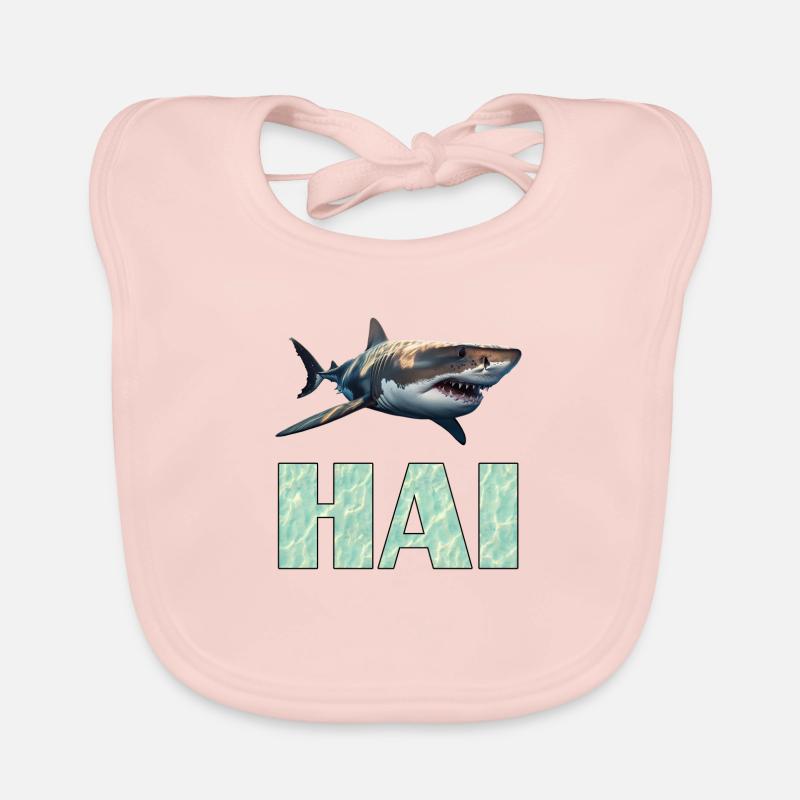 Great white shark Organic Baby Bibs