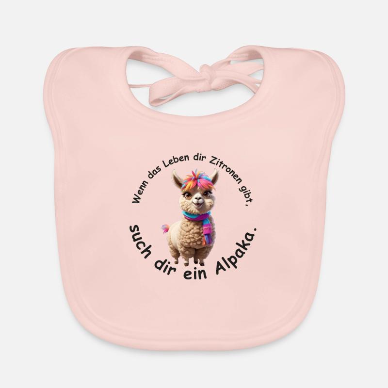 Such dir ein Alpaka Baby Bio-Lätzchen