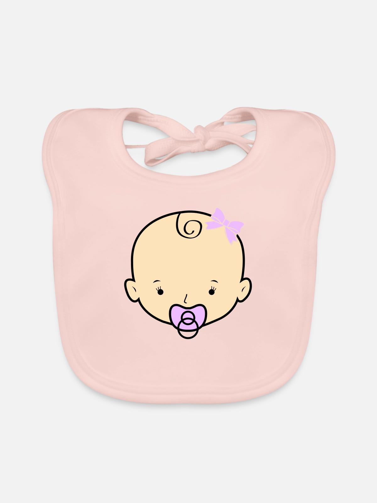 Bébé - Bavoir bio Bébé - rose - Devant