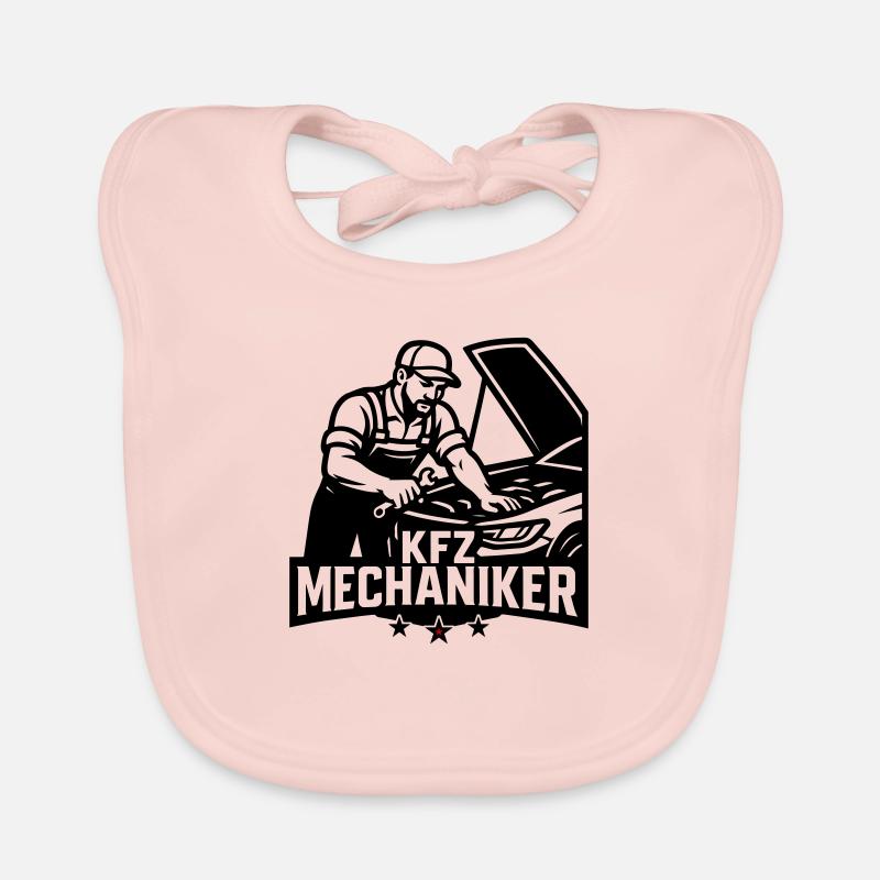Car mechanic Organic Baby Bibs