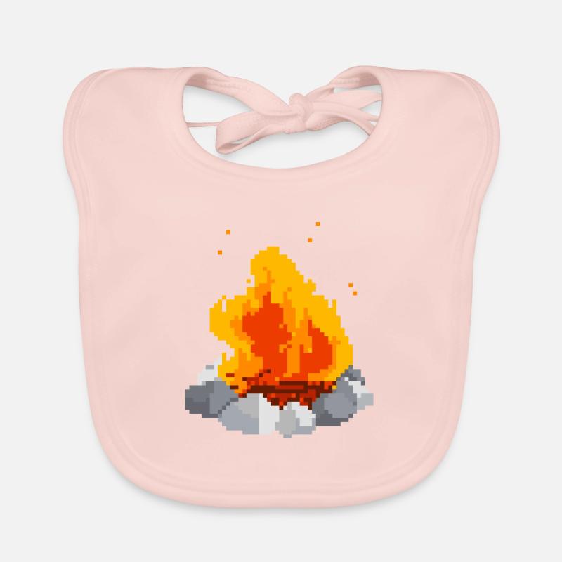 Feu de pixel feu de pixel Bavoir bio Bébé