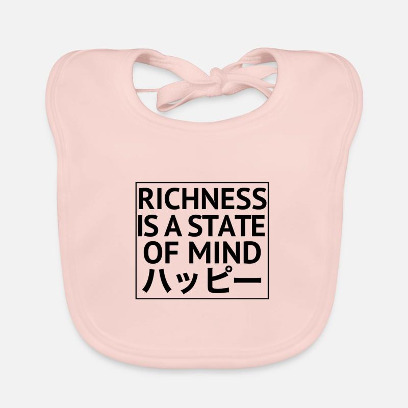 La ricchezza è uno stato d'animo Bavaglino ecologico per neonato
