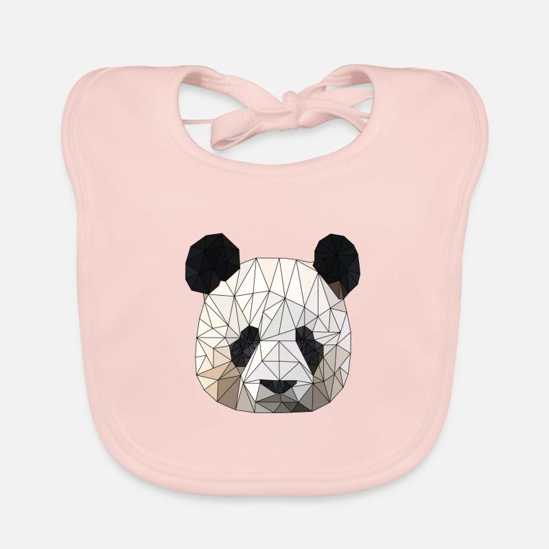panda - Bavoir bio Bébé - rose