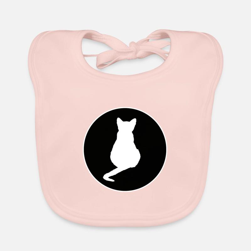 Chat Chat Noir Silhouettes de chat Bavoir bio Bébé