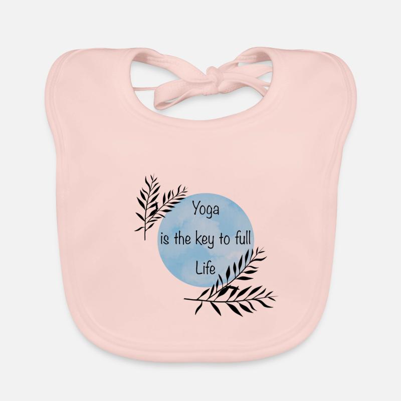 Yoga - Baby Bio-Lätzchen - Rose