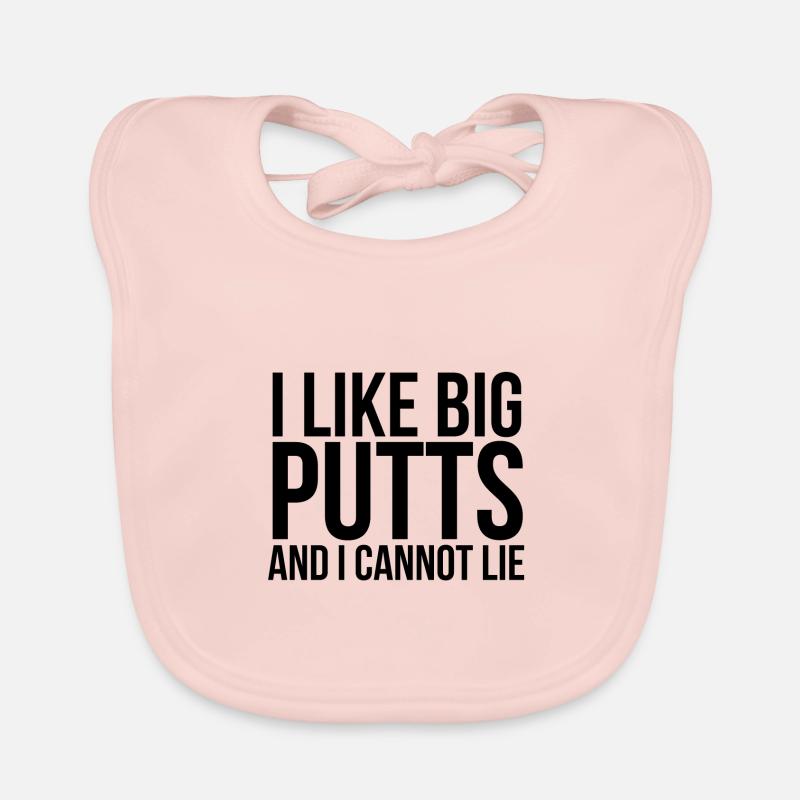 Golf Golfplatz Golfer Sprüche Text Große Putts Baby Bio-Lätzchen