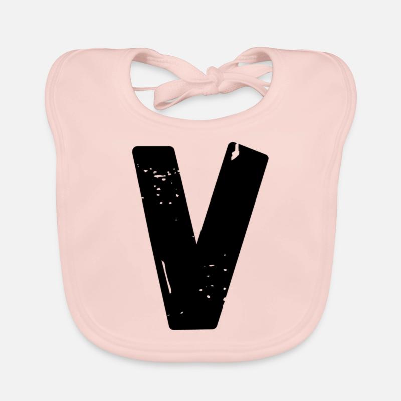 BUCHSTABE V Baby Bio-Lätzchen