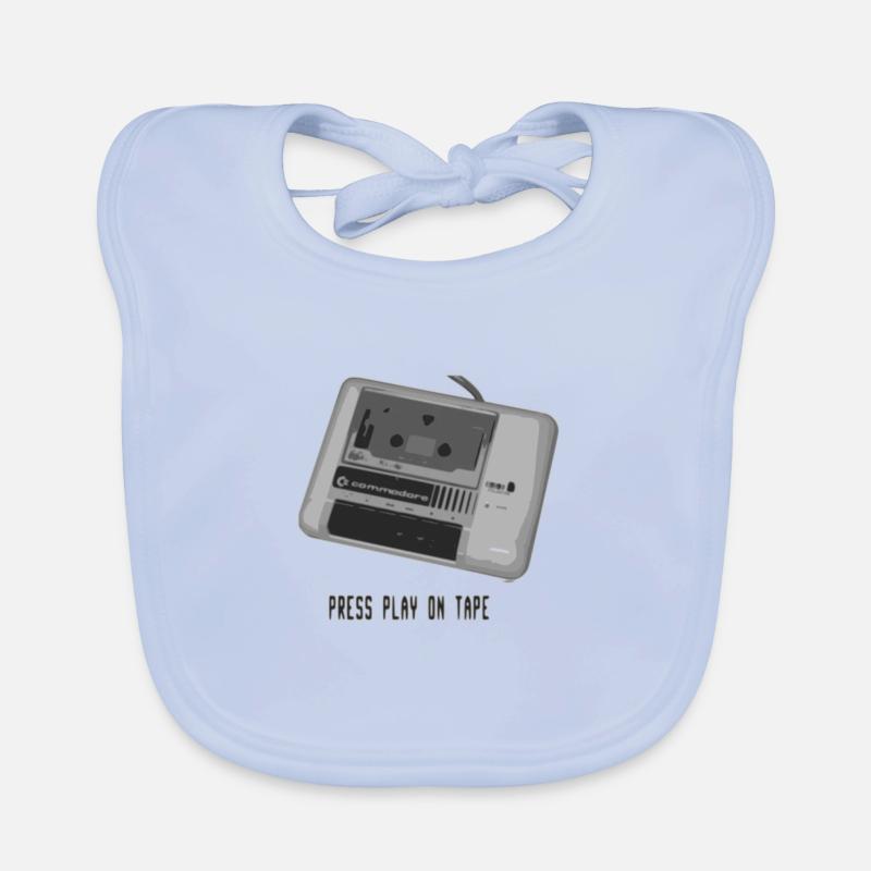 C64 Datasette Baby Bio-Lätzchen