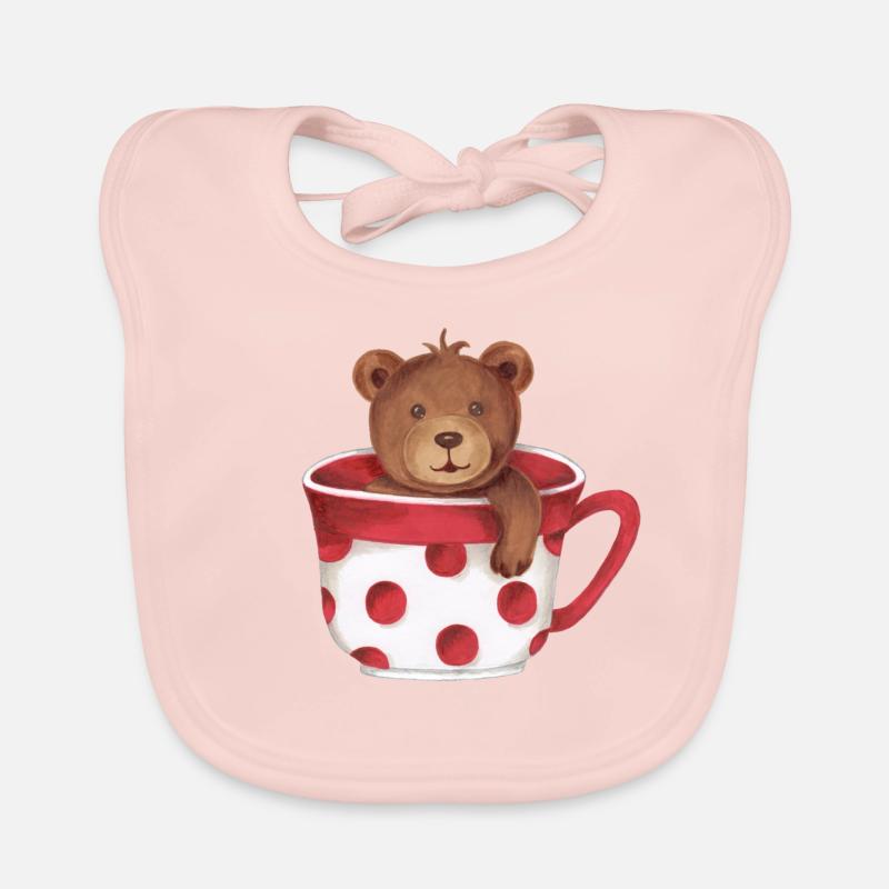 Teddybär in einer Tasse Baby Bio-Lätzchen