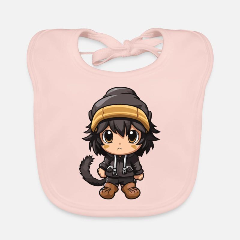 Affe Winter Tier Niedlich Comic Baby Bio-Lätzchen