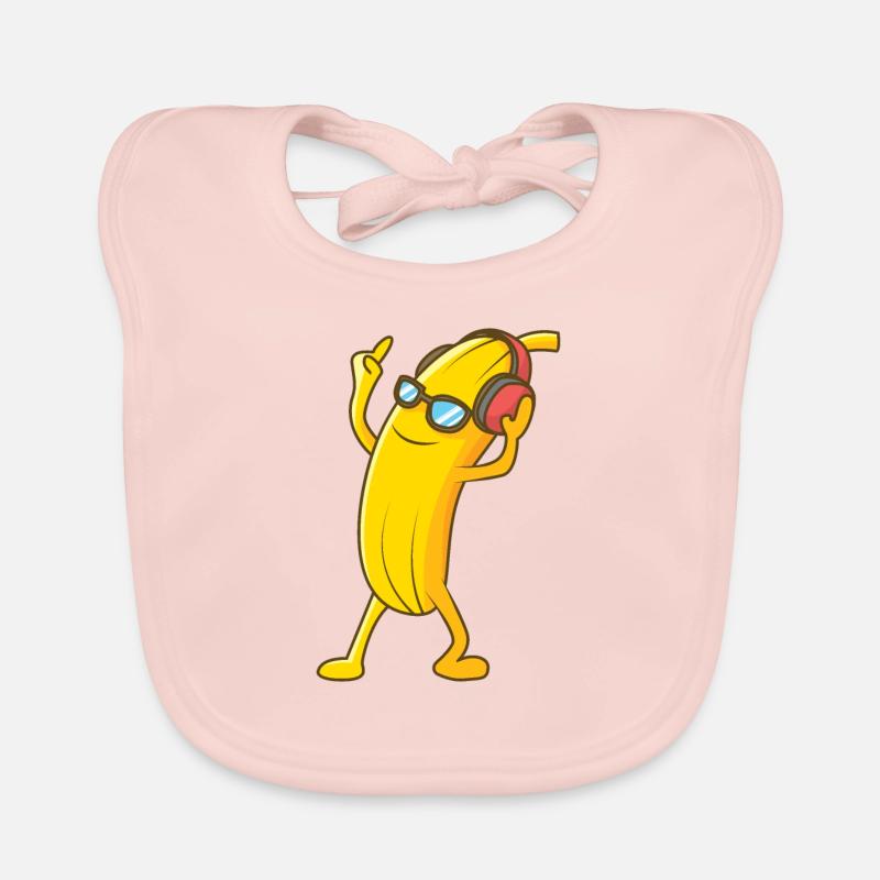 Banane disco avec écouteurs cool Bavoir bio Bébé