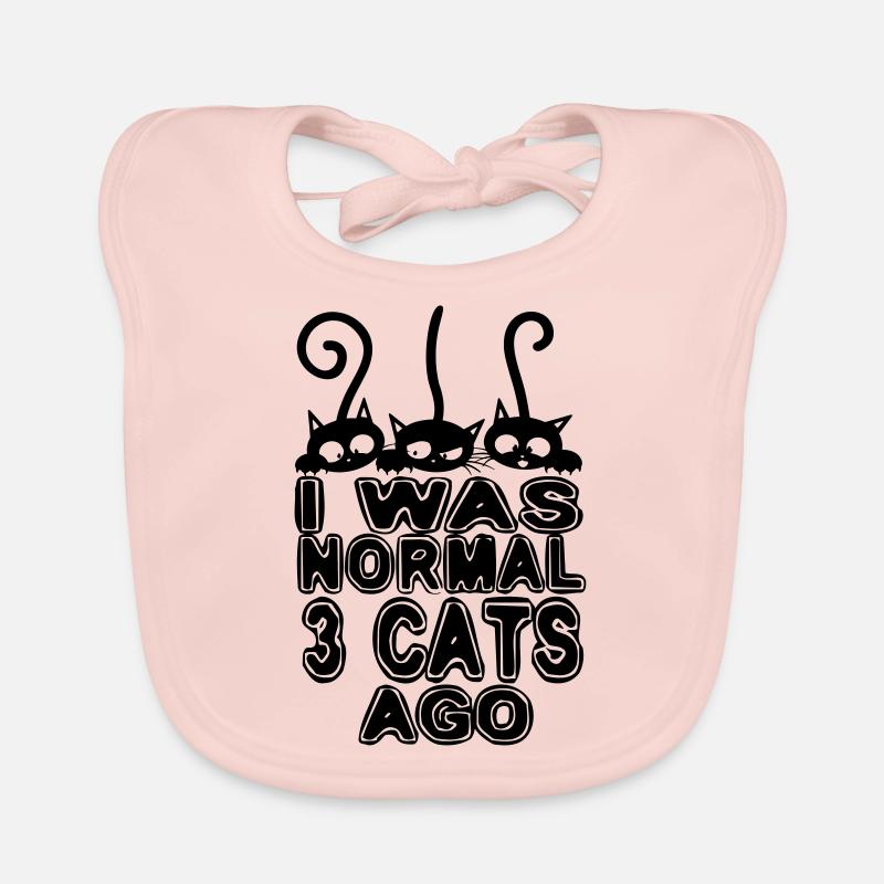 I was normal before 3 cats Organic Baby Bibs
