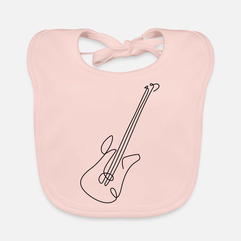 one line guitar Baby Bio-Lätzchen