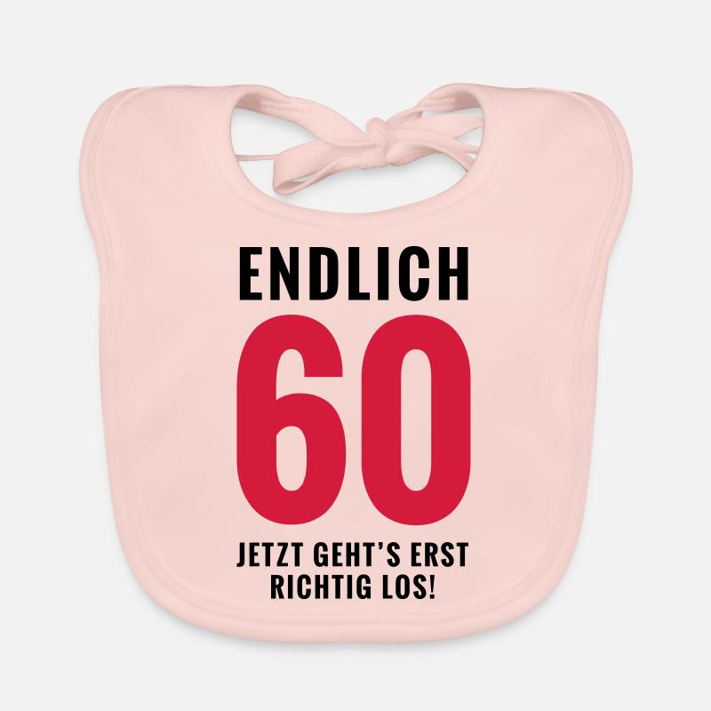 Endlich 60 - Geburtstag Baby Bio-Lätzchen
