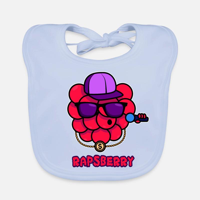 Lampone rap Bavaglino ecologico per neonato
