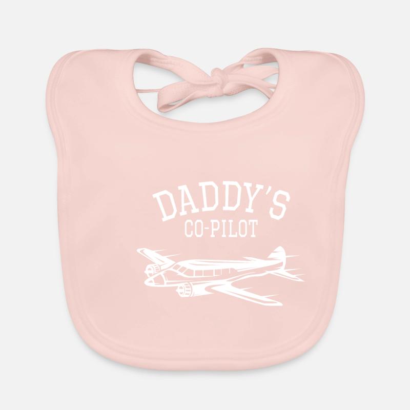 Chemise CO PILOT du papa - Bavoir bio Bébé - rose
