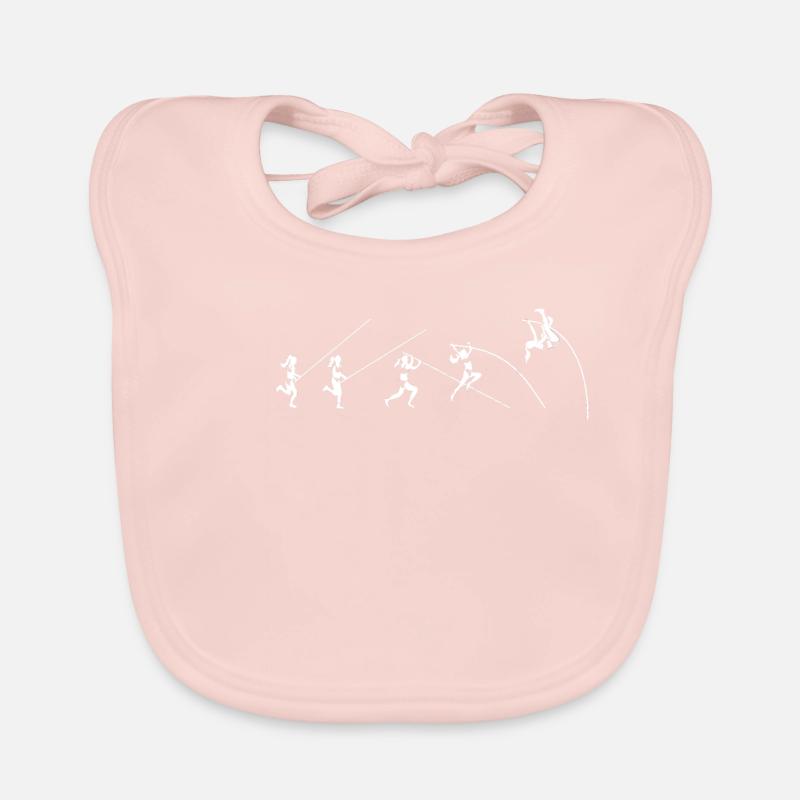 Stabhochsprung Lustig Geschenk Springer Trainer Baby Bio-Lätzchen