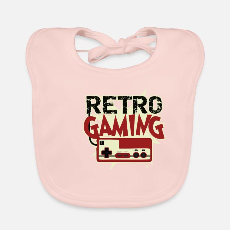 Retro gaming Spielkonsole controller Baby Bio-Lätzchen
