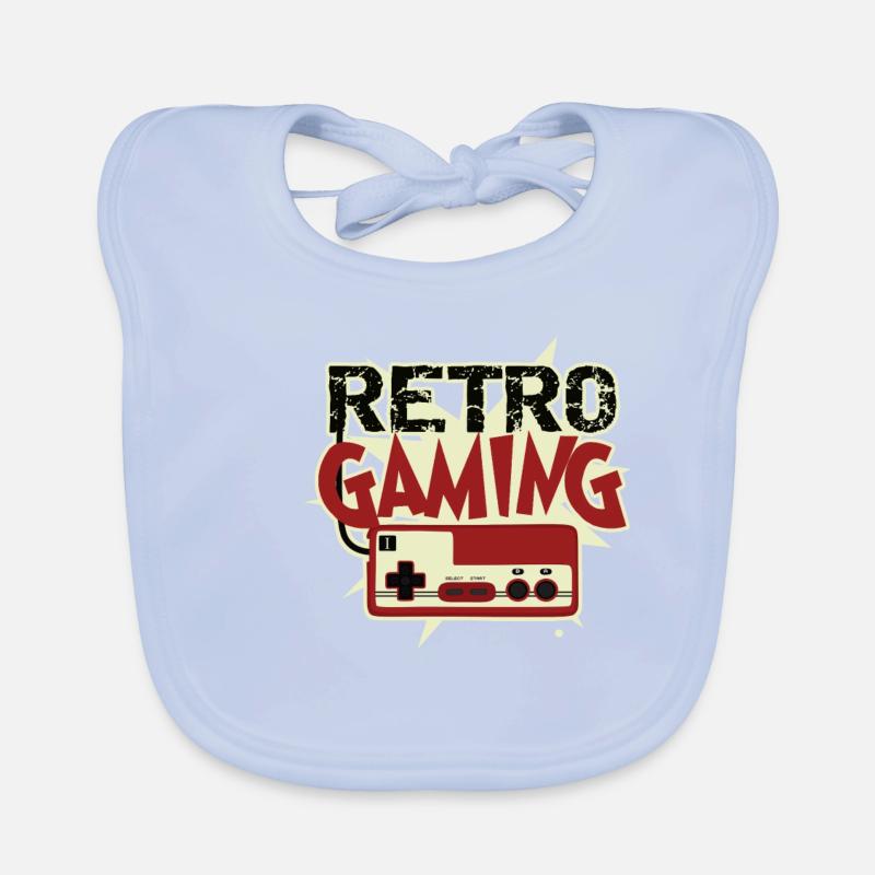 Retro gaming Spielkonsole controller Baby Bio-Lätzchen