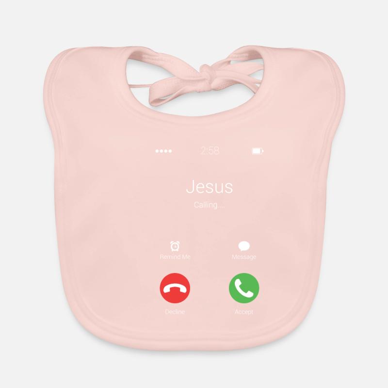 Pasteur chrétien curieux cadeau - Bavoir bio Bébé - rose