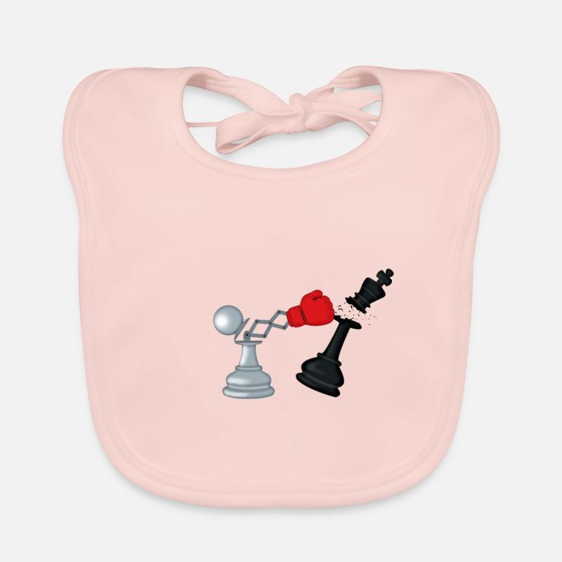 Funny chess player coach gift Organic Baby Bibs