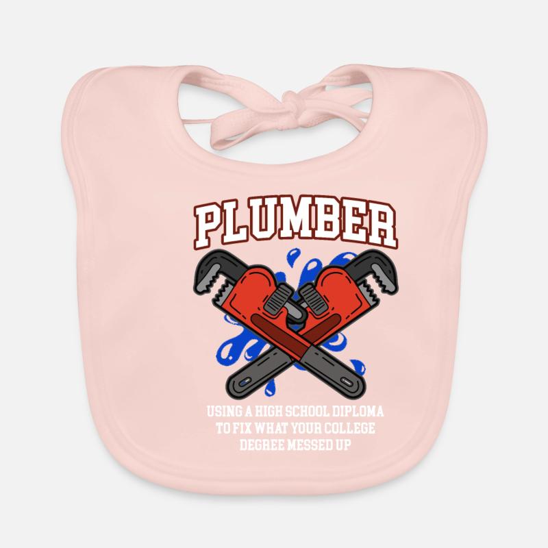 lustiger Klempner Baby Bio-Lätzchen