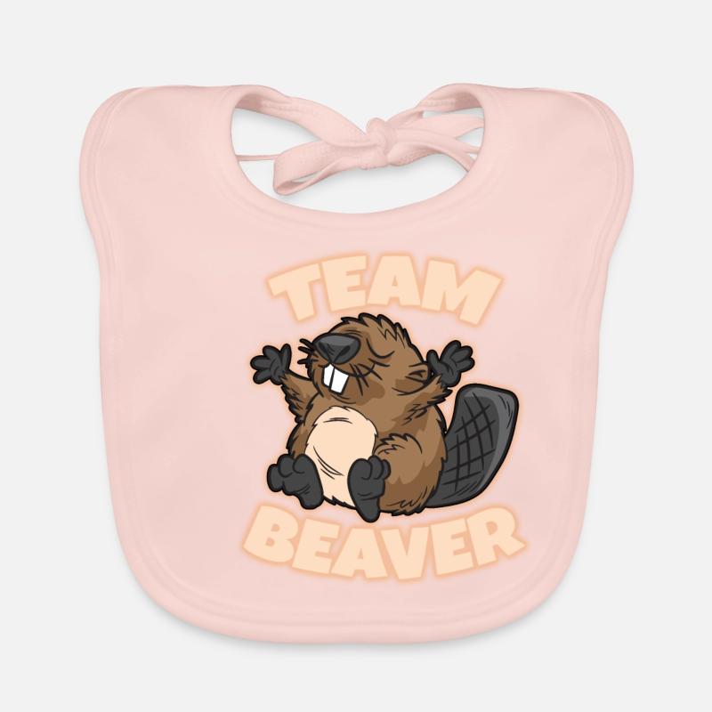 Équipe Beaver - Bavoir bio Bébé - rose