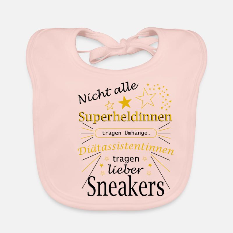 Diätassistentin Superheldin Ernährung Beruf Baby Bio-Lätzchen