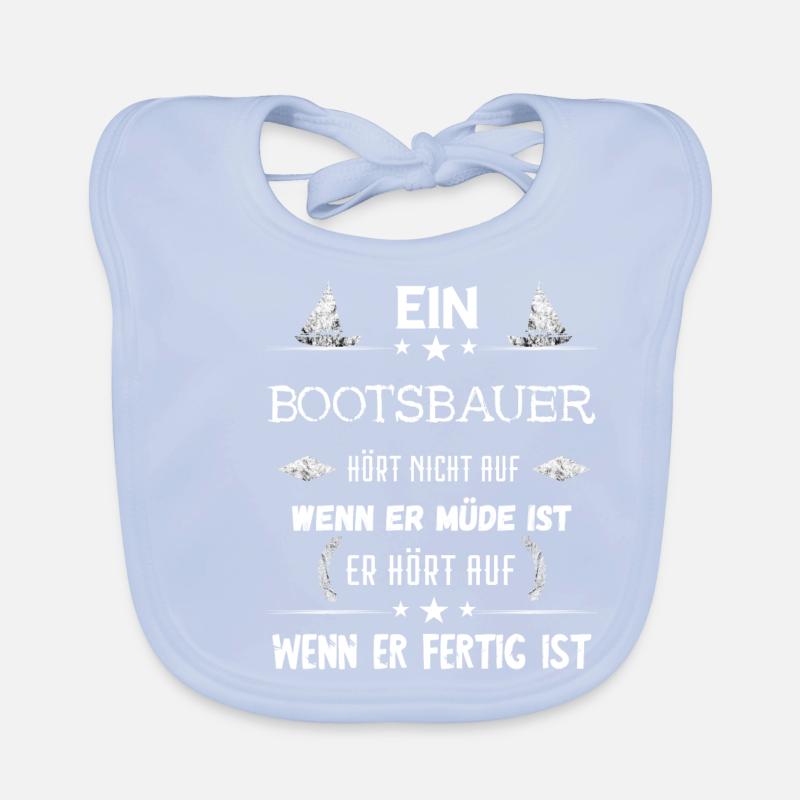 Bootsbauer Schiffe Boote Bauen Bootsbau Beruf Baby Bio-Lätzchen