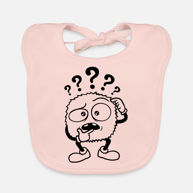 Doubtful question mark skeptical monster Organic Baby Bibs