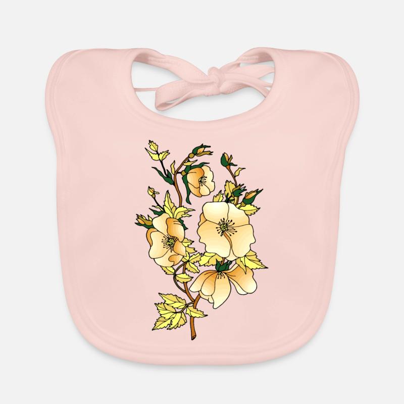 Blumen - Baby Bio-Lätzchen - Rose
